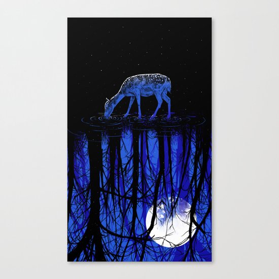 deep blue forest Canvas Print