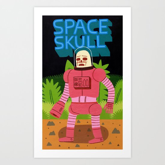 Space Skull Art Print