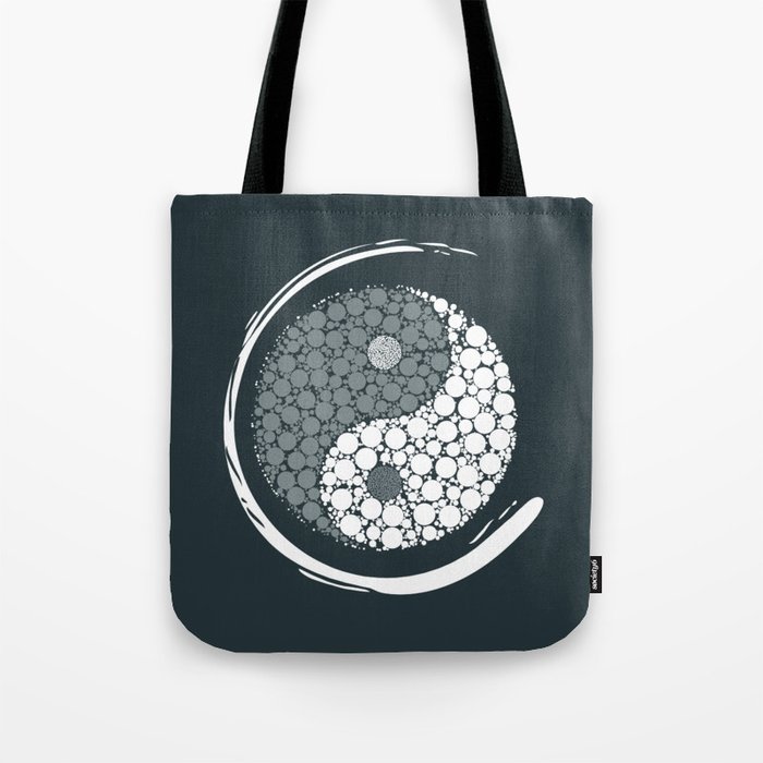 Simple Textured Yin Yang II Tote Bag