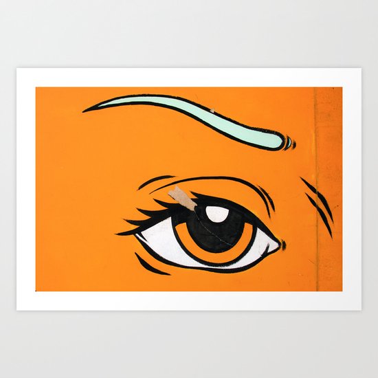 Eye orange 4 Art Print