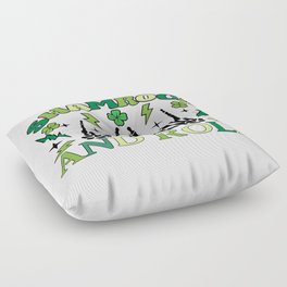 Shamrock and roll St. Patricks day 2022 Rock tee Floor Pillow