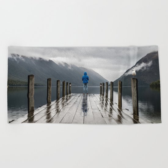 Living on the Edge Beach Towel