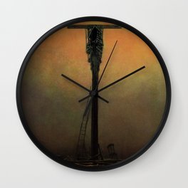 Untitled (Cross), by Zdzisław Beksiński Wall Clock | Aloneinthedark, Beksinski, Zdzislawbeksinski, Bizarreart, Crucified, Christian, Jesuschrist, Surrealistjesus, Crossart, Jesus 