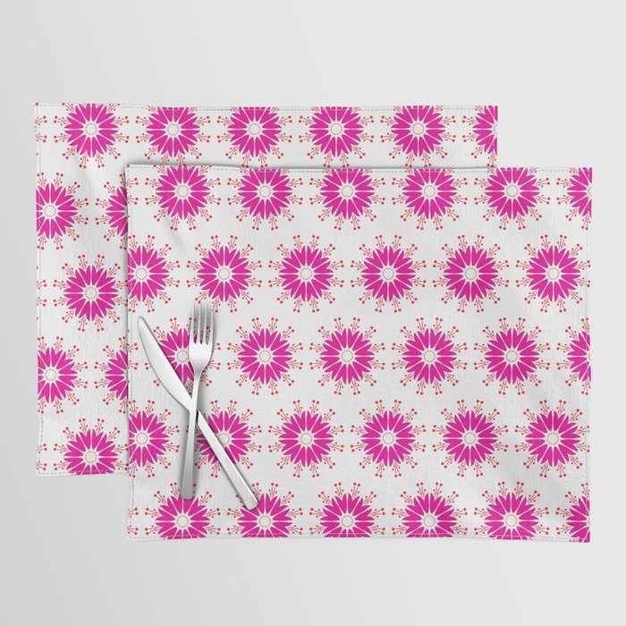 Flowers Abstract Pattern Design Mini Art Print Placemat