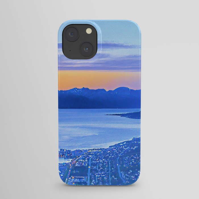 Calm Nordic Lakeview Sunset of Tromso, Norway Scandinavia iPhone Case