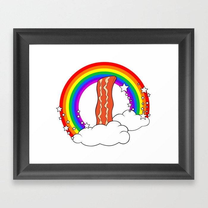 Rainbow Bacon Framed Art Print