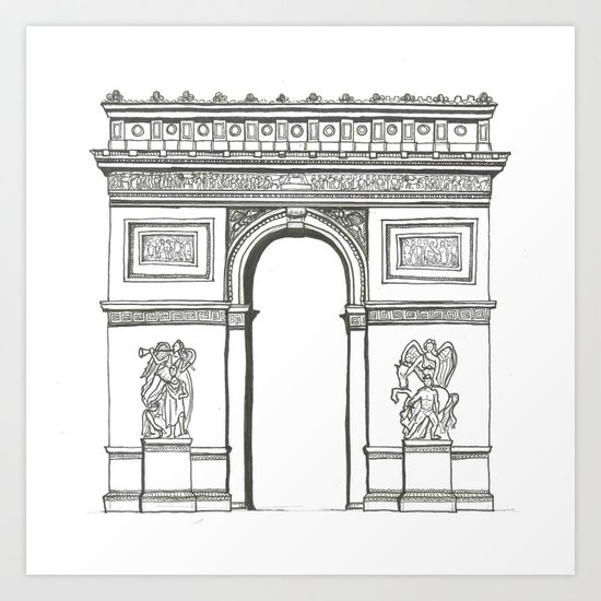 Arc de Triomphe Art Print by Te Amo | Society6