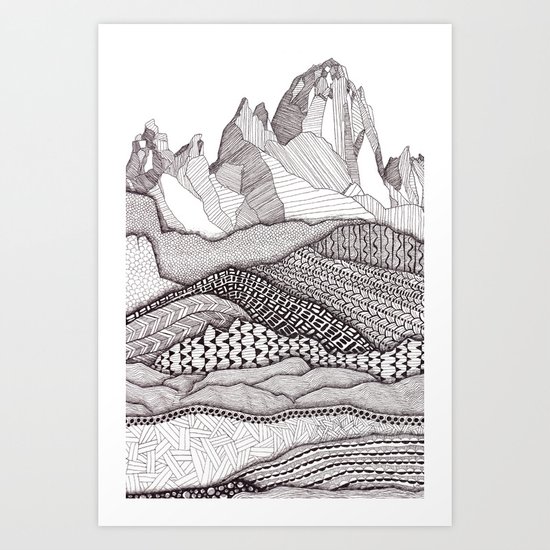 Patterns on Patagonia Art Print