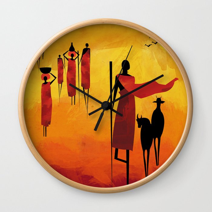 Maasai Wall Clock