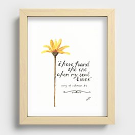 Song of Solomon 3:4 - yellow daisy Recessed Framed Print