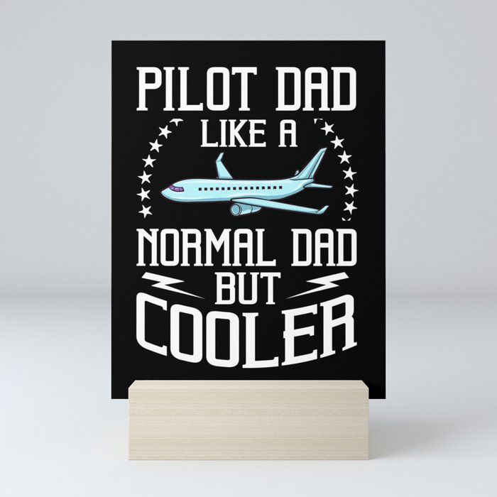 Airplane Pilot Plane Aircraft Flyer Flying Mini Art Print