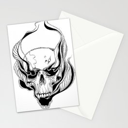 Psychedelic Skull Stationery Cards