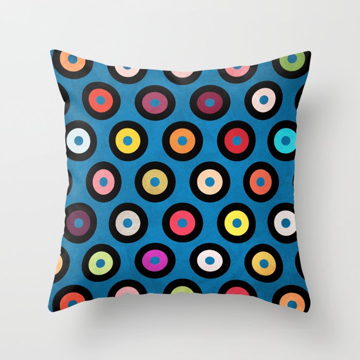 Geometric Abstract Circles Pattern Throw Pillow