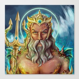Poseidon Greek God of the Sea Canvas Print