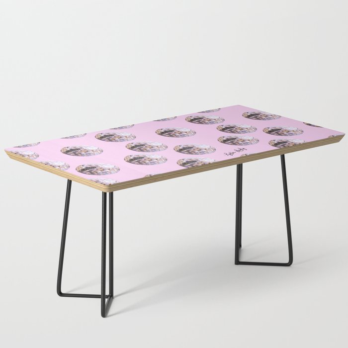 Let's dance orange- pink background Coffee Table
