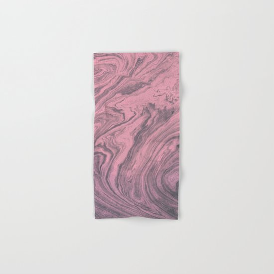 Pink Marbled Texture Hand & Bath Towel