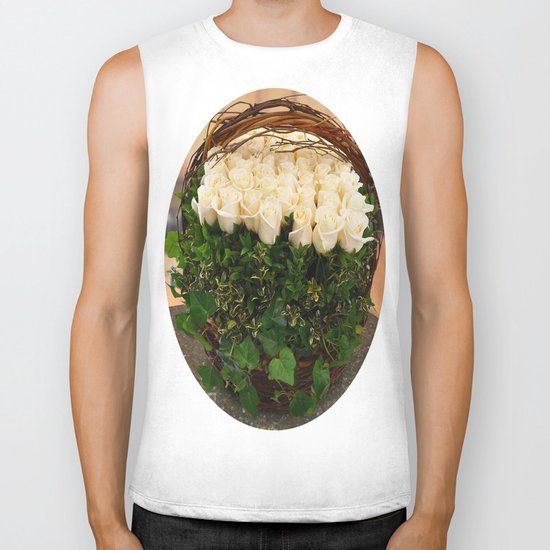 Roses in Ivy Biker Tank