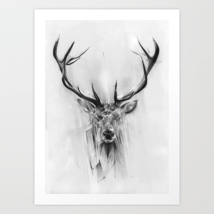Red Deer Art Print