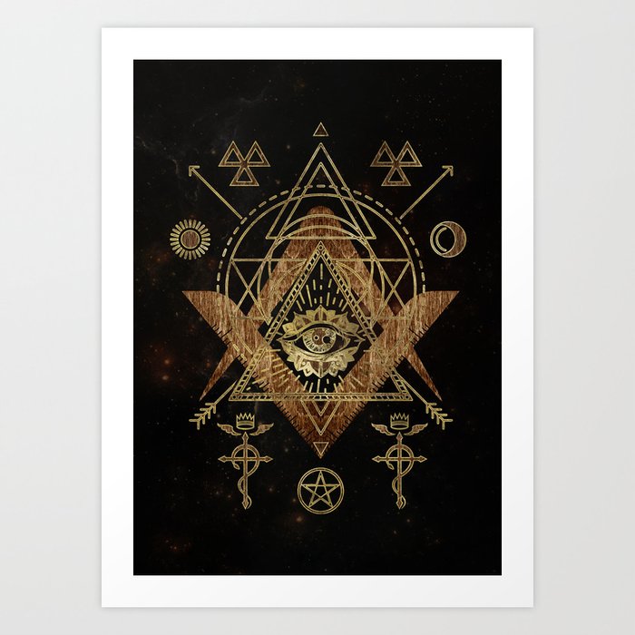 Mystical Sacred Geometry Ornament Art Print