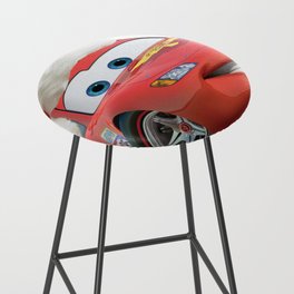 Cars McQueen with realistic Christmas hat Bar Stool