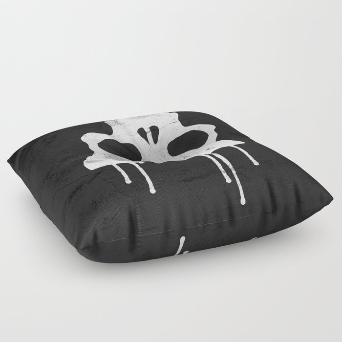  GRUNGE BACKGROUND WITH SKULL Floor Pillow