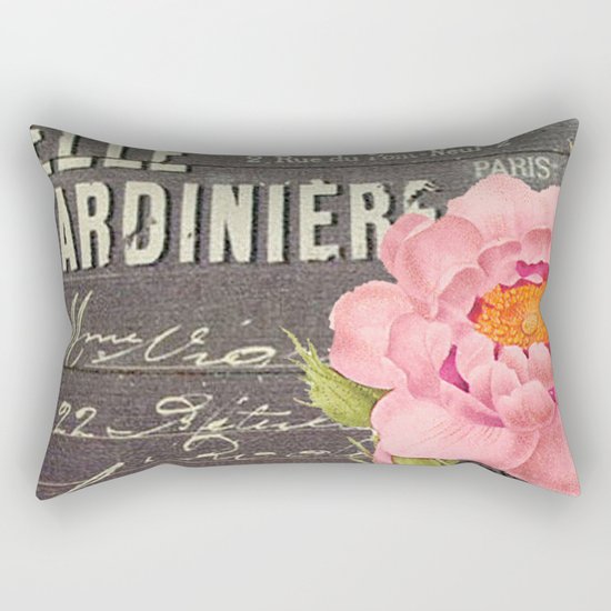 Vintage Flowers #5 Rectangular Pillow