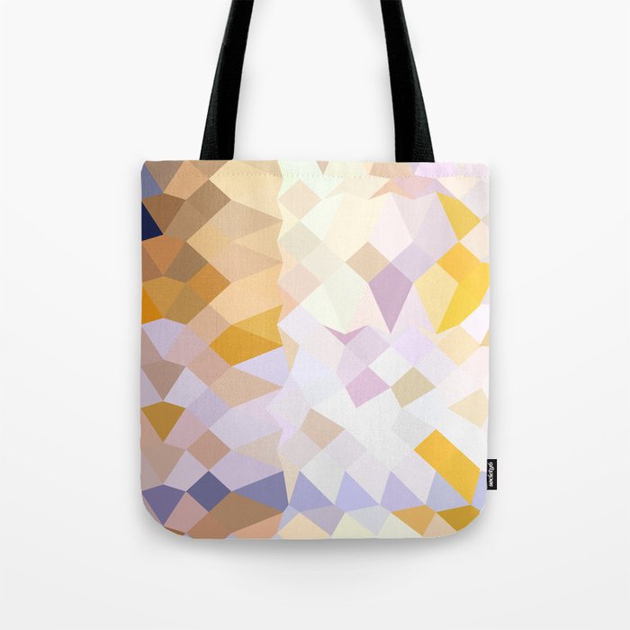 Hansa Yellow Abstract Low Polygon Background Tote Bag