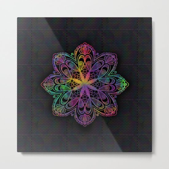 Kaleidoscope Mandala Metal Print