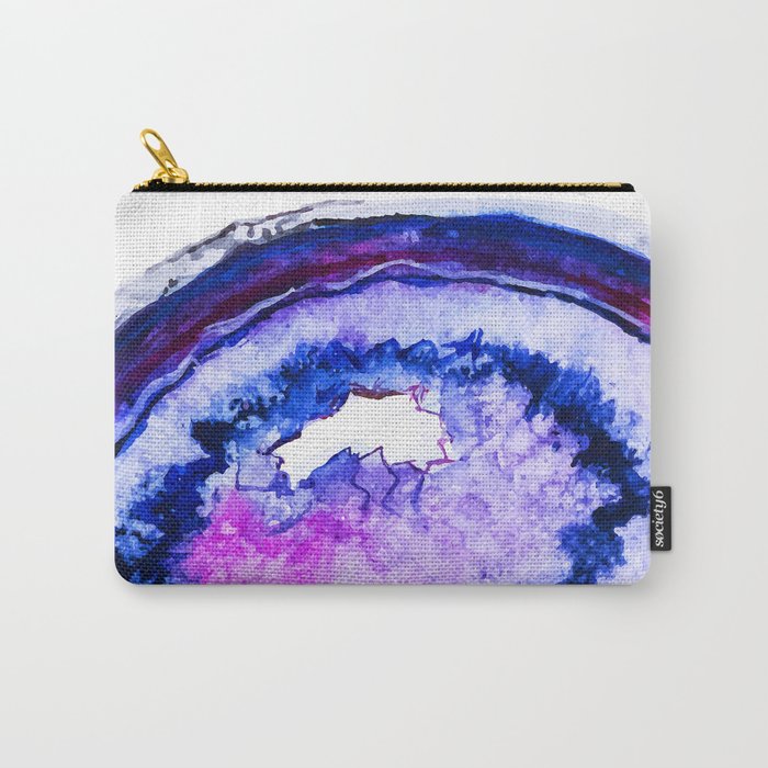 Space Agate Gem slice Carry-All Pouch