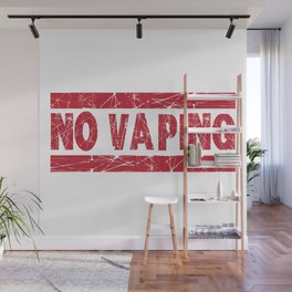 No Vaping Red Ink Stamp Wall Mural