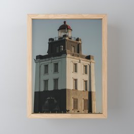 Poe Reef Lighthouse Framed Mini Art Print