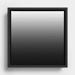 Grey to Black Gradient Framed Canvas