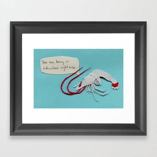 Disapproving Shrimp Framed Art Print