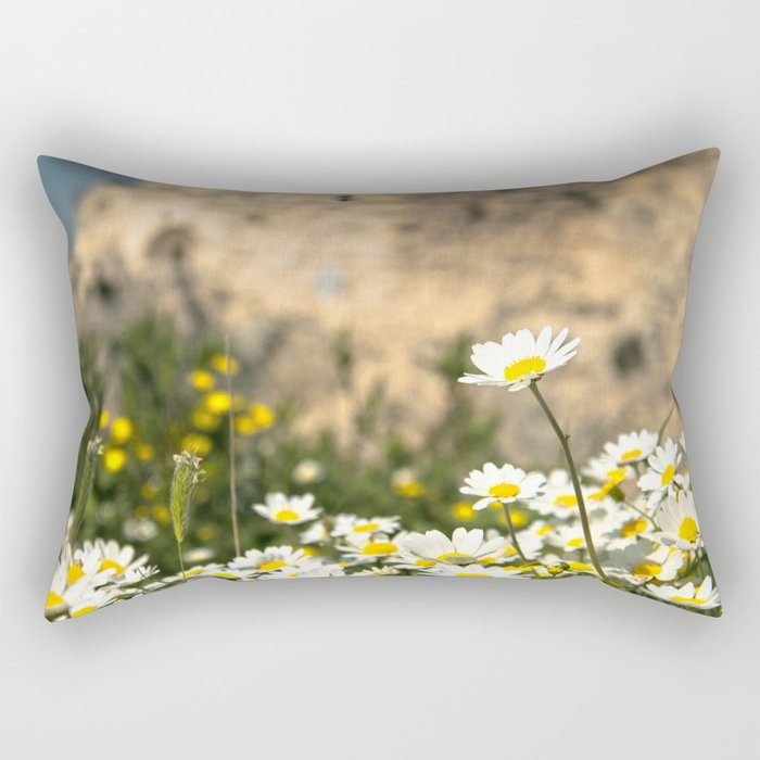 Spring Camomile Rectangular Pillow