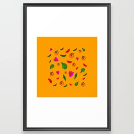 Fruity Pattern Framed Art Print