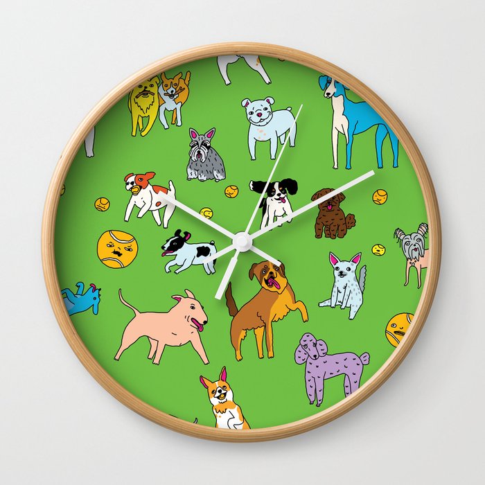 Dog Park Wall Clock