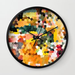 Feel Good Colors, A Warm Abstract Mosaic Wall Clock