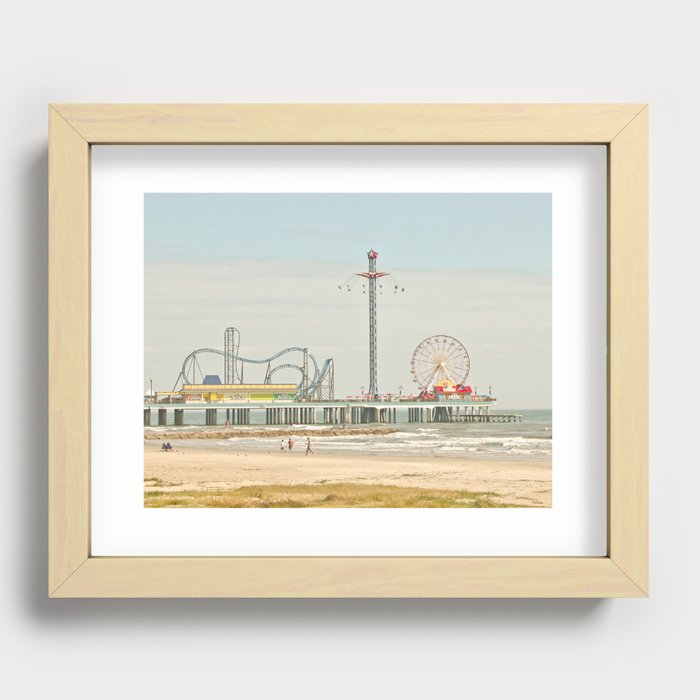 Pleasure Pier Galveston Fun Recessed Framed Print
