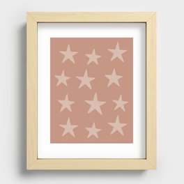 Star Pattern Soft Clay Recessed Framed Print