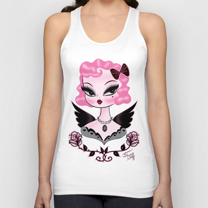 Pink Hair Angel Dolly Tank Top