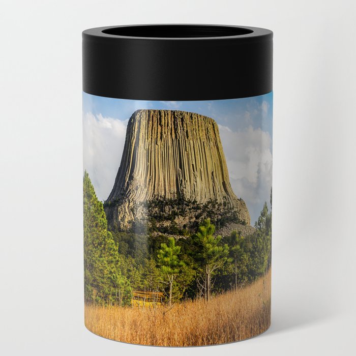 Close Encounter - Devils Tower on Autumn Day in the Black Hills of Wyoming Can Cooler