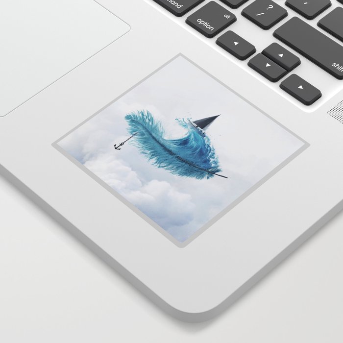 Water Feather • Blue Feather I Sticker