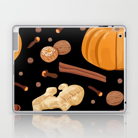 Pumpkin Spice Pattern Laptop & iPad Skin