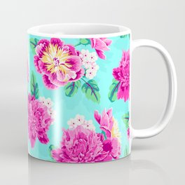 Bright Flowers Pretty Peonies Coffee Mug