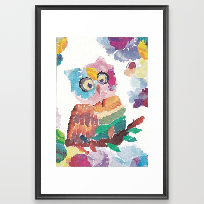 paper owl Framed Art Print