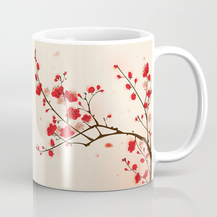 Painted Cherry Blossom Mug