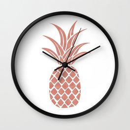 Rose Gold Pineapple Wall Clock