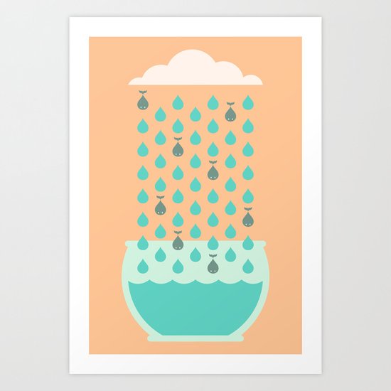 It's Raining Whales Art Print