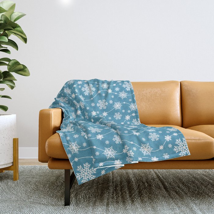 Blue snowflake blanket best sale