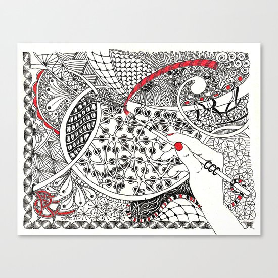 Red Line Canvas Print